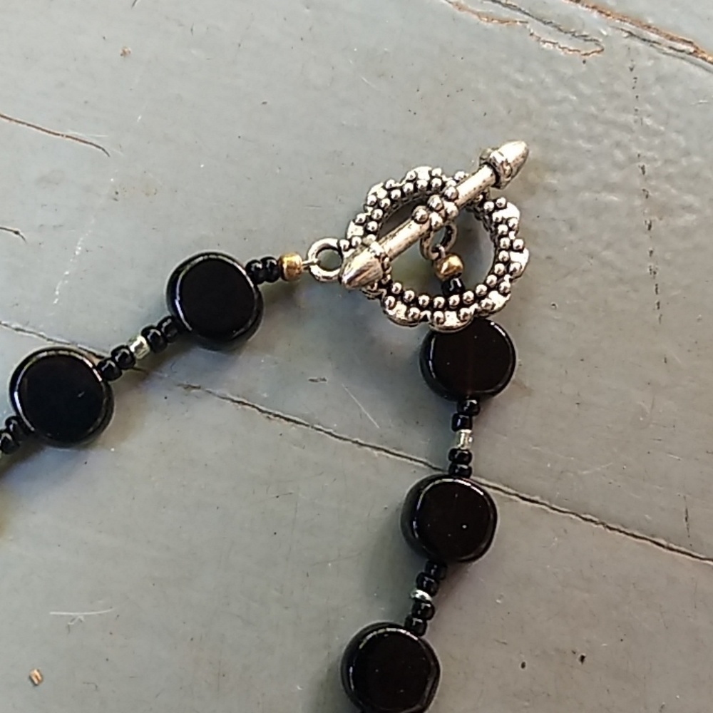 Hand Beaded Larimar Statement Necklace - image 6